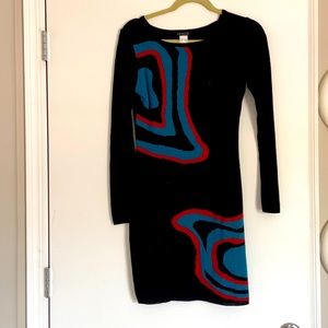 Abstract Sweater Dress